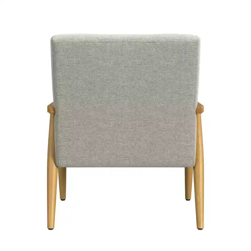 Poltrona d'Appoggio con Struttura in Legno Grigio Chiaro - HomePop: Poliestere Imbottito, Struttura in Compensato, Capacità 113 kg