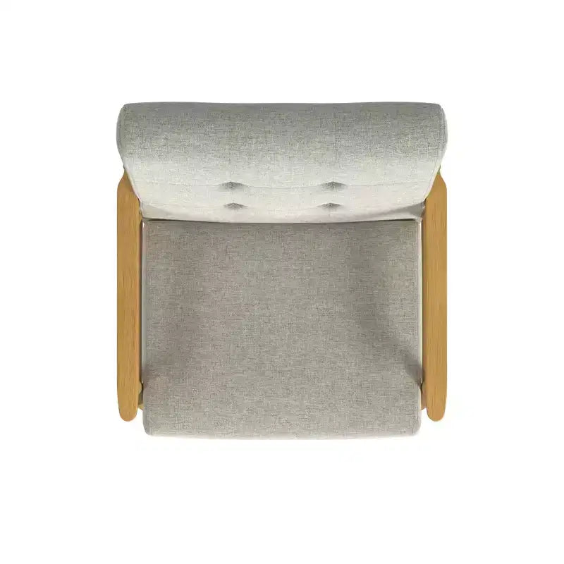 Poltrona d'Appoggio con Struttura in Legno Grigio Chiaro - HomePop: Poliestere Imbottito, Struttura in Compensato, Capacità 113 kg