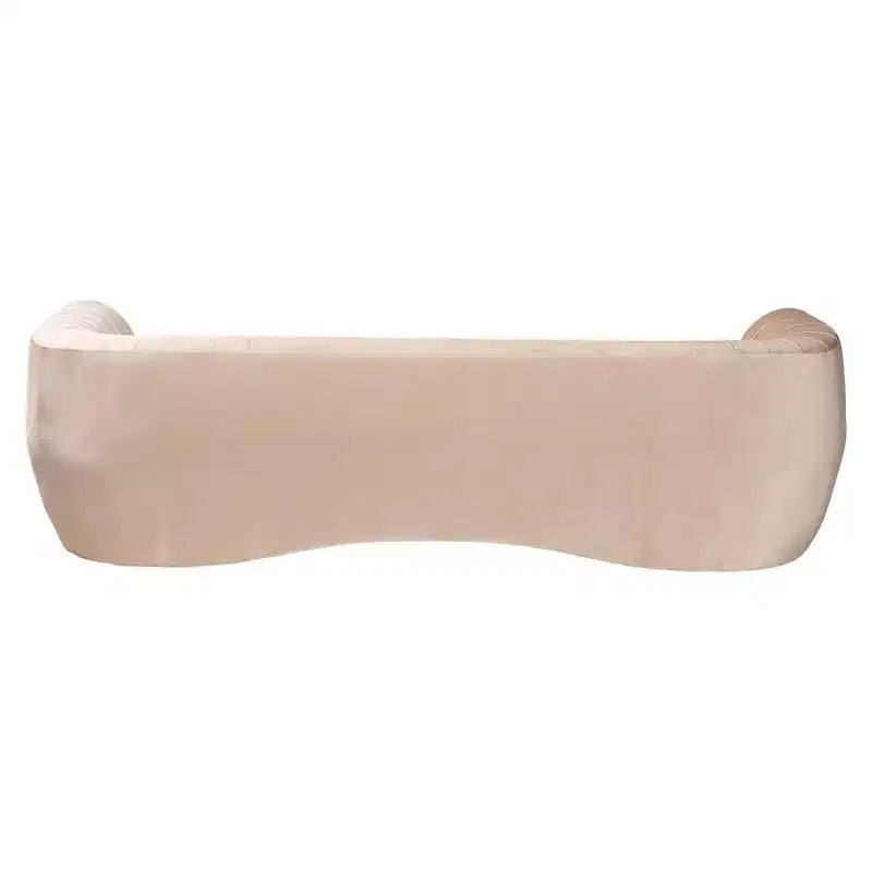 Divano in Velluto Baxton Studio Adanna, Beige Champagne