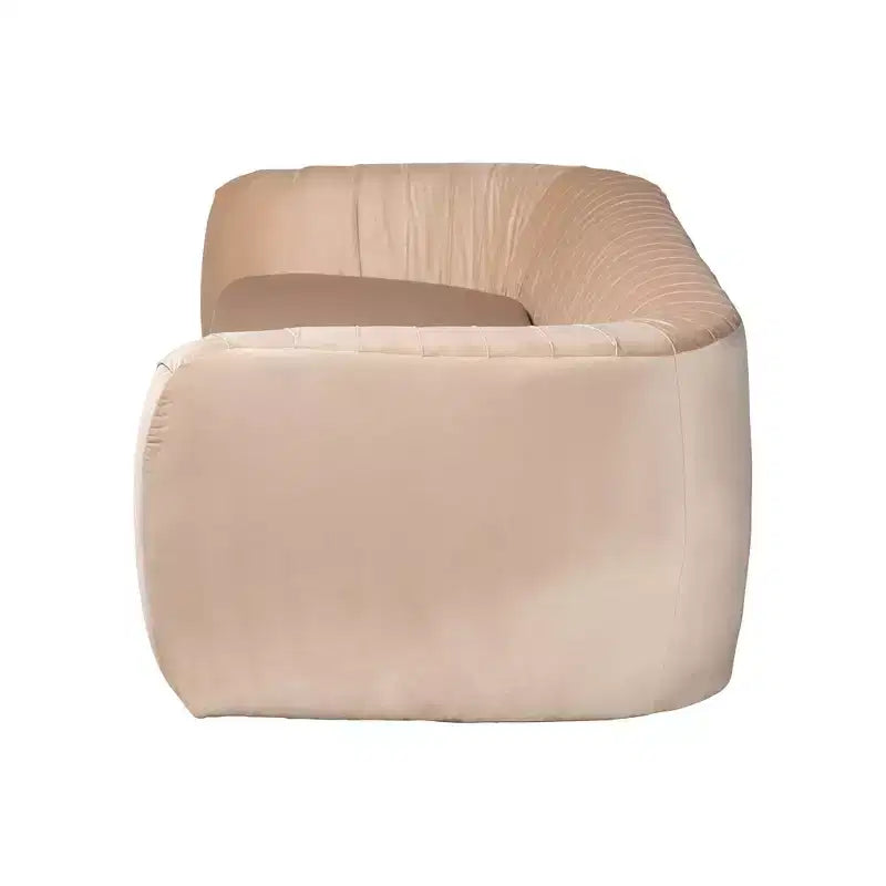 Divano in Velluto Baxton Studio Adanna, Beige Champagne