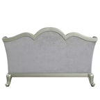 Divano Qunsia 66" in lino grigio chiaro e finitura champagne - Acme Furniture: Rivestimento in pelle, struttura in legno, nessun montaggio richiesto