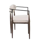 Divanetto imbottito Christopher Knight Home Piper Moderno con struttura in ferro da 140 cm con schienale curvo aperto, Caffè/Nero