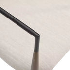 Divanetto imbottito Christopher Knight Home Piper Moderno con struttura in ferro da 140 cm con schienale curvo aperto, Caffè/Nero