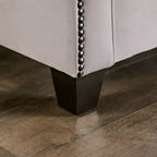 Divanetto imbottito in velluto Creation grigio chiaro/blu marino - Furniture Of America