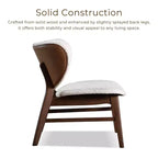 HOMES: Inside + Out Set di 2 tavolini accentati moderni River Run Mid-Century con sedia, noce