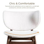 HOMES: Inside + Out Set di 2 tavolini accentati moderni River Run Mid-Century con sedia, noce