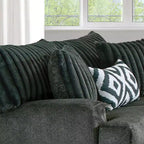 HOMES: Inside + Out Divanetto Telven 72" in ciniglia trapuntata a canali con cuscini grigio