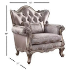 Poltrona in tessuto Jayceon 45" champagne - Acme Furniture
