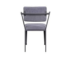 Sedia Cargo Acme Furniture 24" in Tessuto Grigio/Gunmetal: Rivestimento in lino, Telaio in metallo, Design capitonné