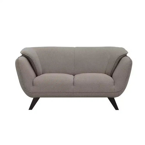 65" Nayeli Sofa Brown Linen - Acme Furniture: Upholstered Leather, Wood Frame, No Assembly Required