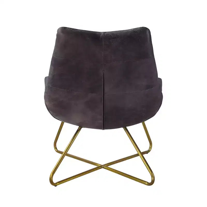 Poltrona Dhalsim da 31" in pelle primo fiore nera anticata - Acme Furniture