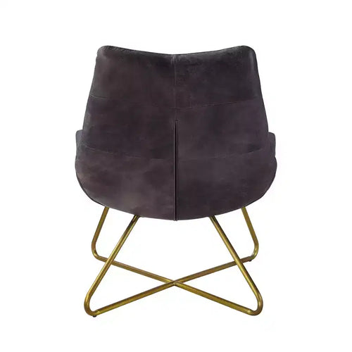 Poltrona Dhalsim da 31" in pelle primo fiore nera anticata - Acme Furniture