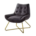 Poltrona Dhalsim da 31" in pelle primo fiore nera anticata - Acme Furniture