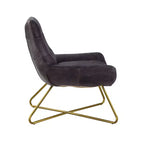 Poltrona Dhalsim da 31" in pelle primo fiore nera anticata - Acme Furniture