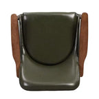 Christopher Knight Home Bella Poltrona d'Appoggio Moderna in Ecopelle e Legno Wasabi Green