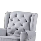 Zeger Poltrone 35" Accent Grey Tessuto - Acme Furniture: Girevole, Cotone, Struttura in Legno e Metallo