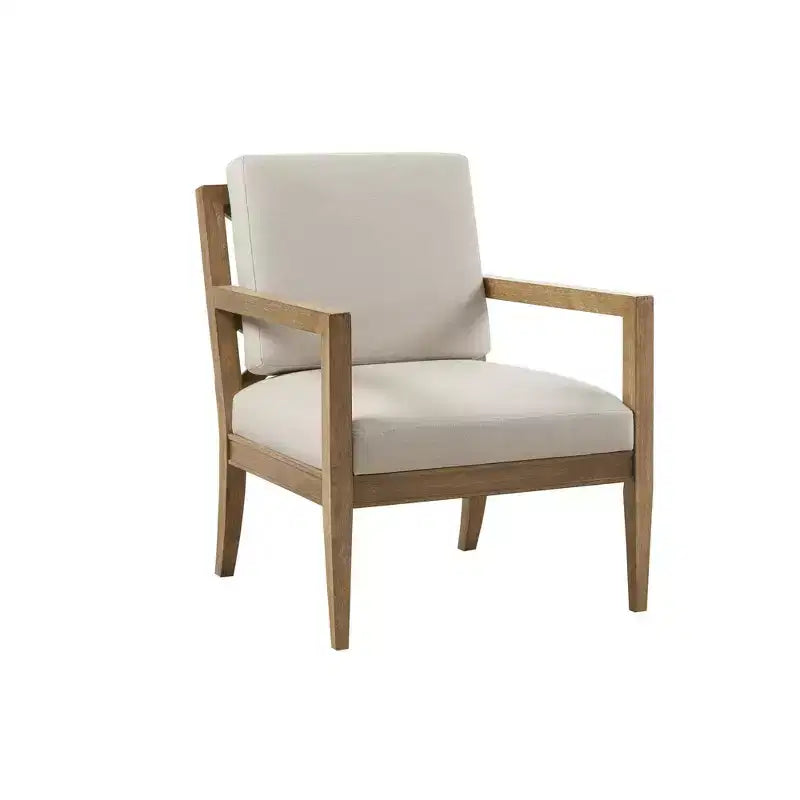 Poltrona imbottita Marlee colore avorio: Struttura in legno massello, stile tradizionale - Madison Park