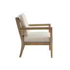 Poltrona imbottita Marlee colore avorio: Struttura in legno massello, stile tradizionale - Madison Park