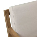 Poltrona imbottita Marlee colore avorio: Struttura in legno massello, stile tradizionale - Madison Park
