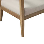 Poltrona imbottita Marlee colore avorio: Struttura in legno massello, stile tradizionale - Madison Park