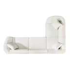 Christopher Knight Home Isolde Divano componibile a L curvo contemporaneo a 4 posti da 264 cm, rivestito in bouclé, beige