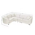 Christopher Knight Home Isolde Divano componibile a L curvo contemporaneo a 4 posti da 264 cm, rivestito in bouclé, beige