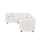 Christopher Knight Home Isolde Divano componibile a L curvo contemporaneo a 4 posti da 264 cm, rivestito in bouclé, beige