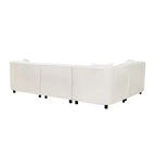 Christopher Knight Home Isolde Divano componibile a L curvo contemporaneo a 4 posti da 264 cm, rivestito in bouclé, beige
