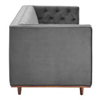 Divano Elation in velluto trapuntato grigio - Modway: Stile Glam Deco, antimacchia, gambe affusolate
