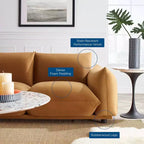 Divano Copious Performance Velvet Cognac - Modway