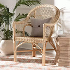 Sedia con braccioli Bali & Pari Zaira in Rattan Naturale