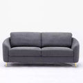 80" Yuina Sofa Gray Linen - Acme Furniture: Chrome Metal Legs, Pocket Coil Seat, Wood Frame