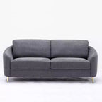 80" Yuina Sofa Gray Linen - Acme Furniture: Chrome Metal Legs, Pocket Coil Seat, Wood Frame