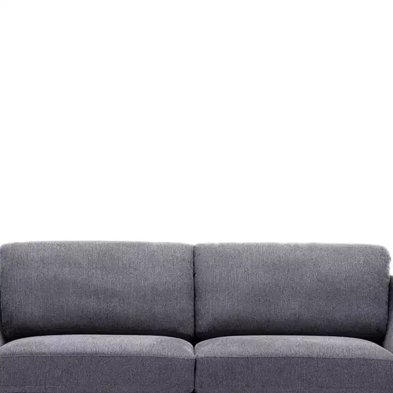 Divano Yuina 80" Lino Grigio - Acme Furniture: Gambe in Metallo Cromato, Seduta con Molle Insacchettate, Struttura in Legno