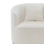 Poltrona d'accento Odette 39" in ciniglia beige Acme Furniture: Rivestimento in lino, struttura in legno, nessun assemblaggio richiesto