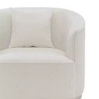 Poltrona d'accento Odette 39" in ciniglia beige Acme Furniture: Rivestimento in lino, struttura in legno, nessun assemblaggio richiesto
