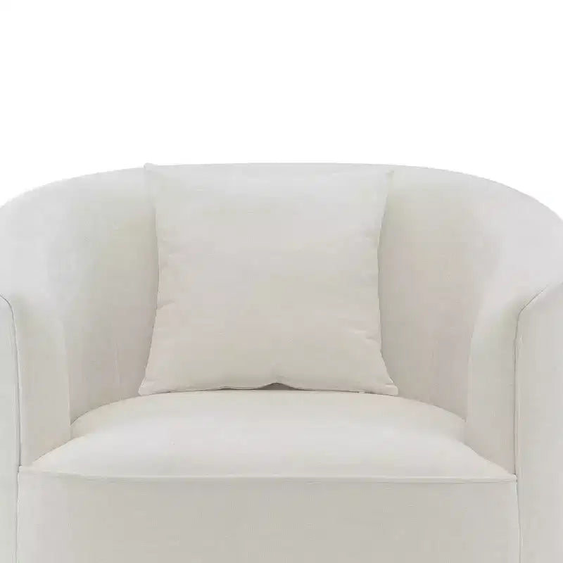 Poltrona d'accento Odette 39" in ciniglia beige Acme Furniture: Rivestimento in lino, struttura in legno, nessun assemblaggio richiesto