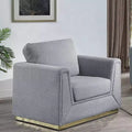 Acme Furniture Valin Accent Chair Gray Linen