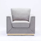 Poltrona d'accento Valin Acme Furniture in Lino Grigio