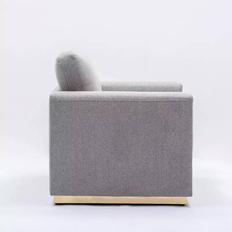 Poltrona d'accento Valin Acme Furniture in Lino Grigio