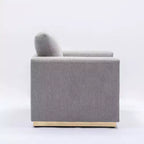 Poltrona d'accento Valin Acme Furniture in Lino Grigio
