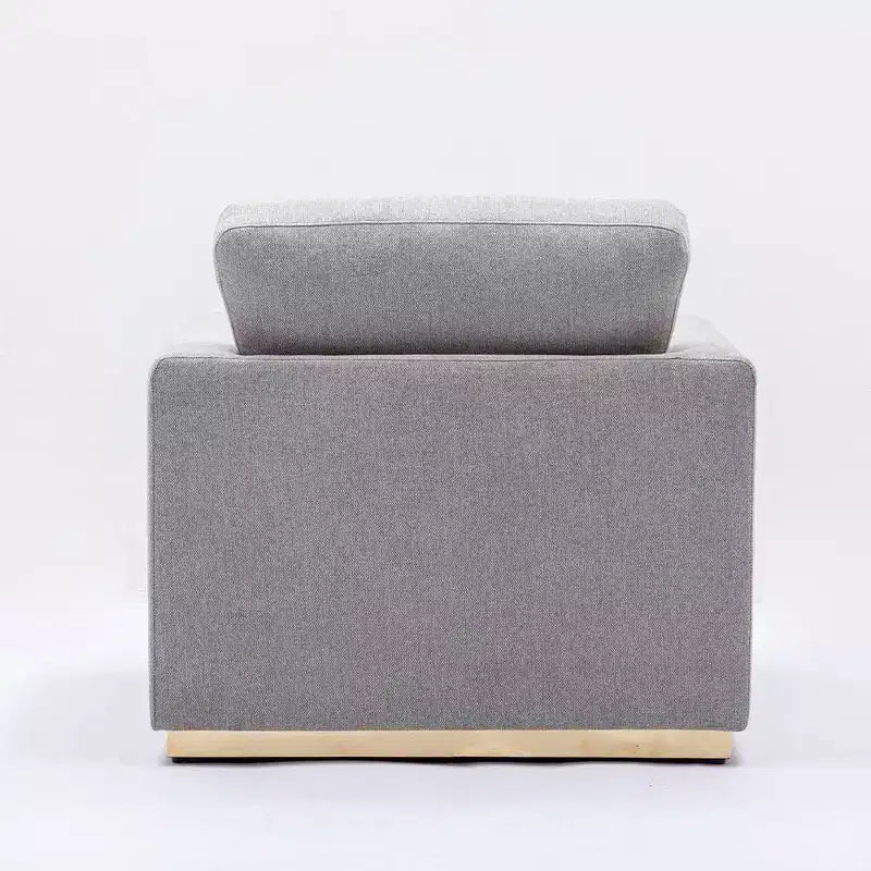 Poltrona d'accento Valin Acme Furniture in Lino Grigio