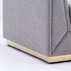 Poltrona d'accento Valin Acme Furniture in Lino Grigio