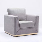 Poltrona d'accento Valin Acme Furniture in Lino Grigio