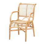 Bali & Pari Seminyak Poltrona Lounger in Rattan Naturale Marrone: Accento per Interni in Vimini, Senza Girello