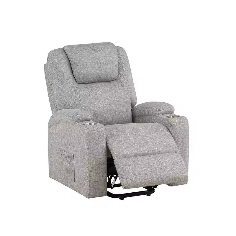 Acme Furniture Evander Power Reclining Sofa Light Gray Chenille