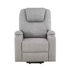 Divano reclinabile elettrico Evander in ciniglia grigio chiaro Acme Furniture