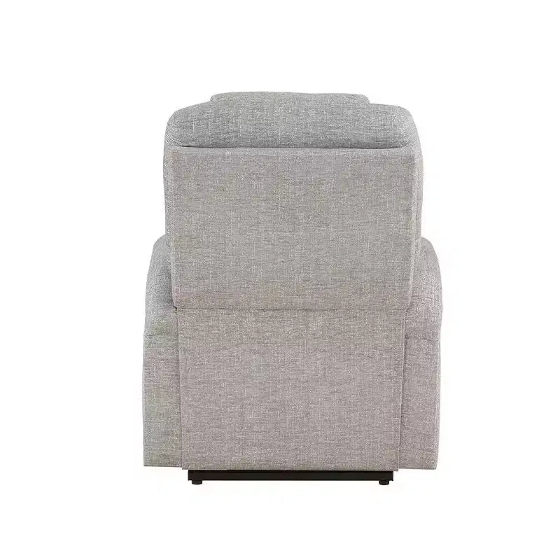 Divano reclinabile elettrico Evander in ciniglia grigio chiaro Acme Furniture