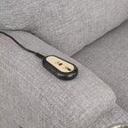 Divano reclinabile elettrico Evander in ciniglia grigio chiaro Acme Furniture