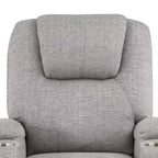 Divano reclinabile elettrico Evander in ciniglia grigio chiaro Acme Furniture